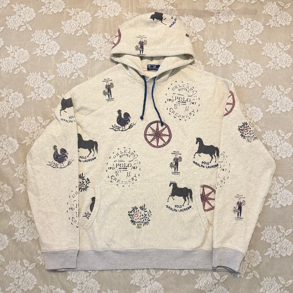 Polo Ralph Lauren Polo Country All Over Print Hoodie Size 3XLT